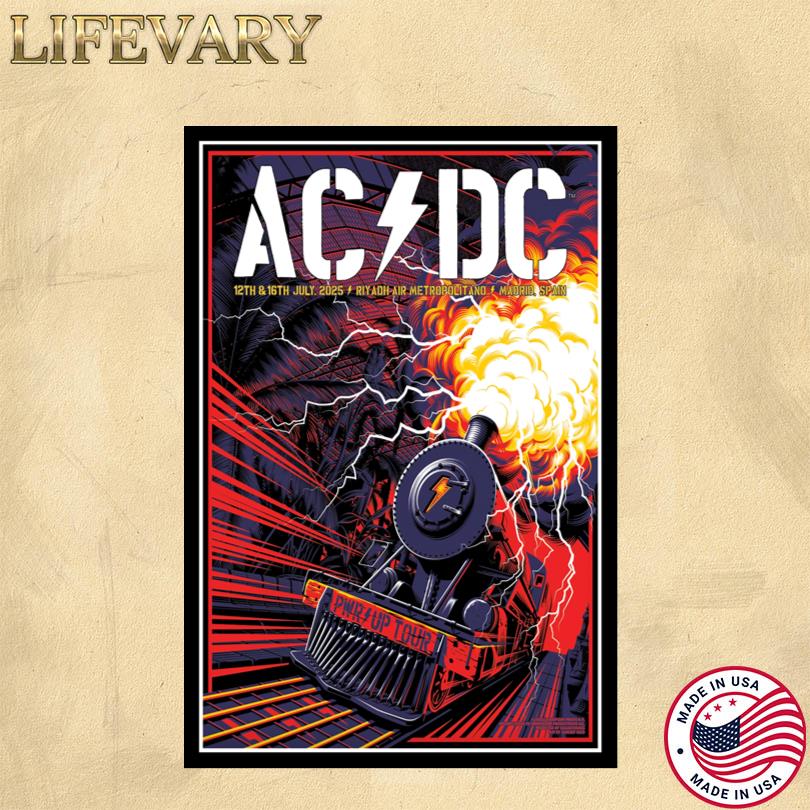 ACDC 2025 Poster – Madrid Spain Riyadh Air Metropolitano July 12