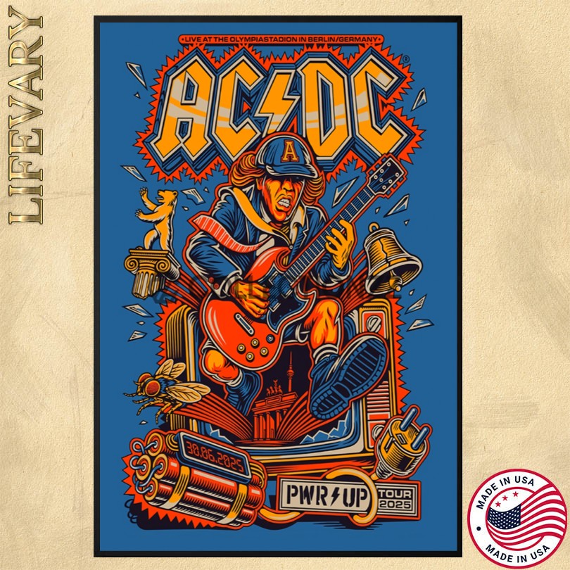 ACDC Olympiastadion Berlin 6 30 2025 Concert Poster