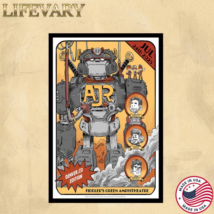AJR Brothers Denver July 24 2025 Tour Poster