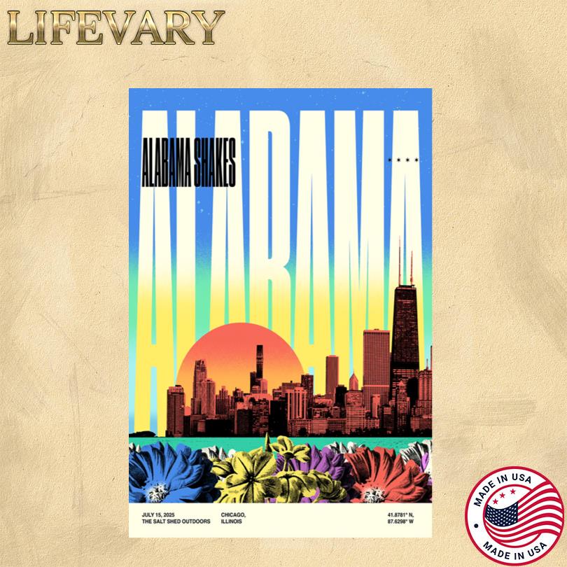 Alabama Shakes Poster – July 15 2025 Salt Shed Chicago Event