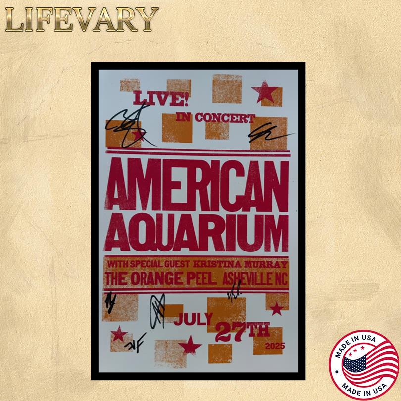 American Aquarium Event Poster July 27 2025 Asheville NC