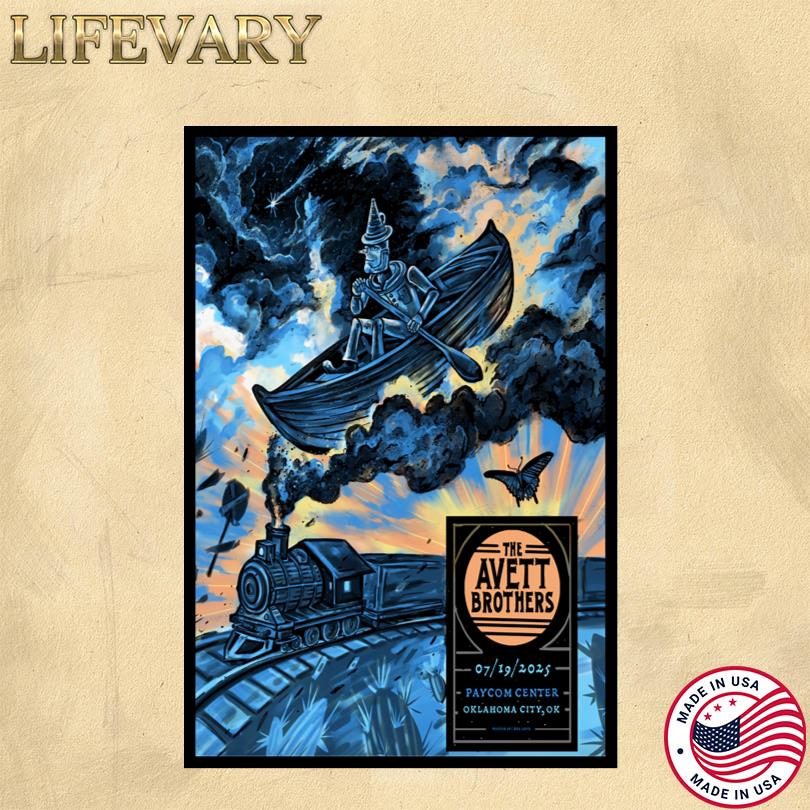 Avett Brothers Concert Poster Paycom Center OK 2025