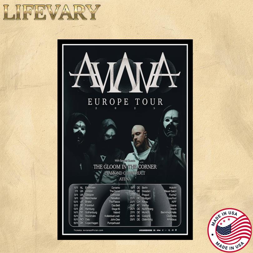 Aviana Poster – Europe & UK Tour 2025 Official Print