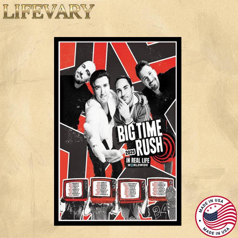 Big Time Rush 2025 Poster – In Real Life World Tour Print
