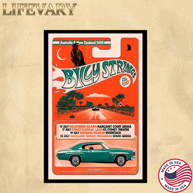 Billy Strings Australia & New Zealand Tour 2025 Poster