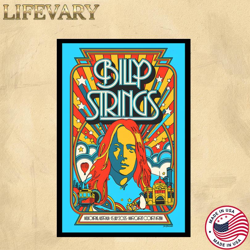 Billy Strings Melbourne Australia Poster – July 15 2025 Live Show