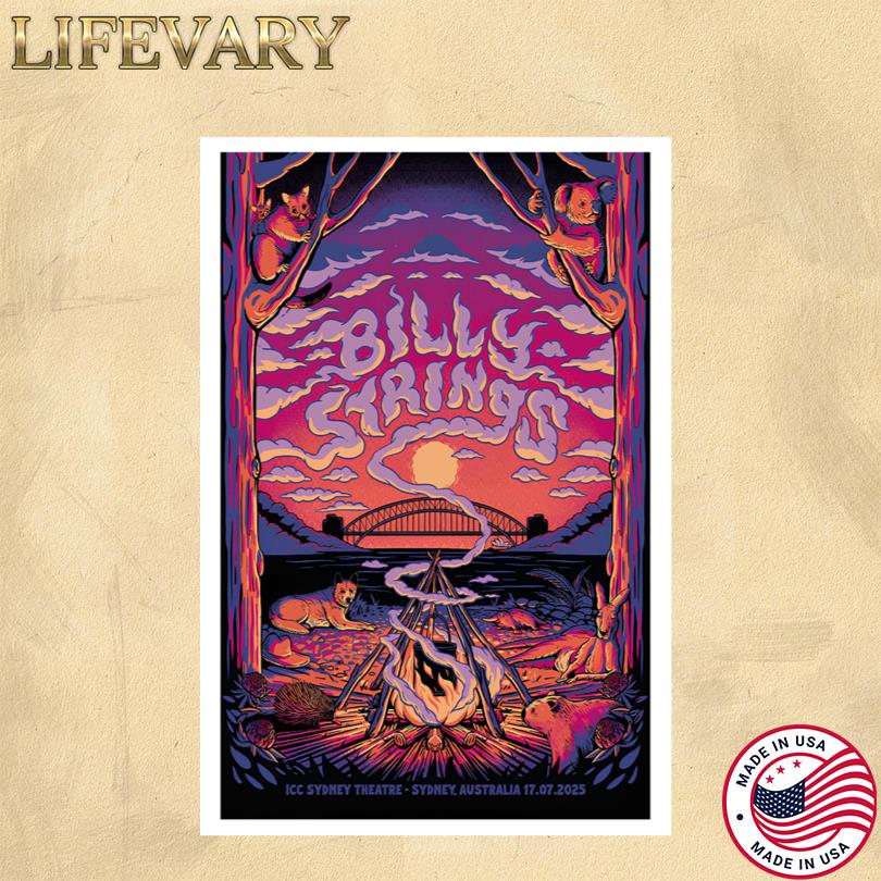 Billy Strings Poster – ICC Sydney Australia Concert 2025