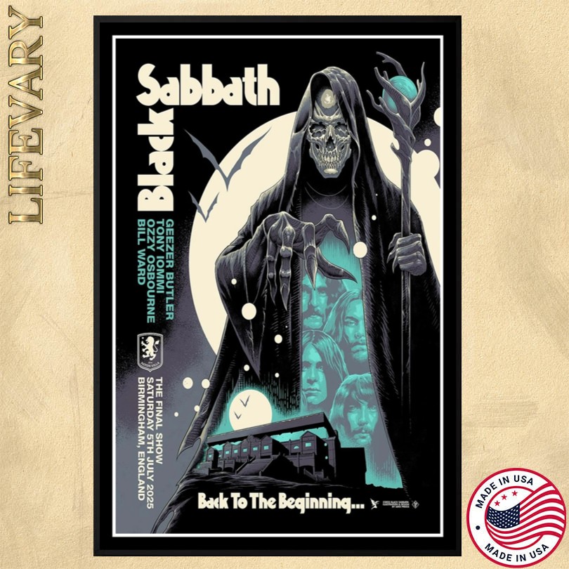 Black Sabbath Birmingham England 7 5 25 Event Poster