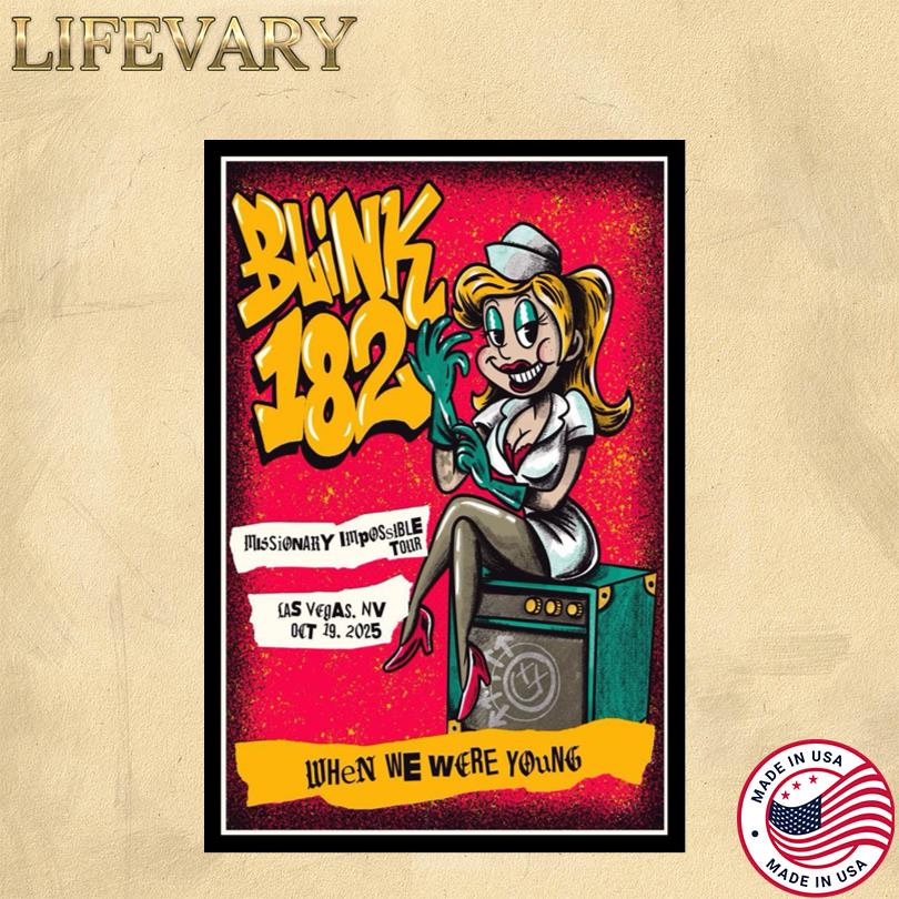 Blink 182 Live Tour October 19 2025 Las Vegas NV Poster