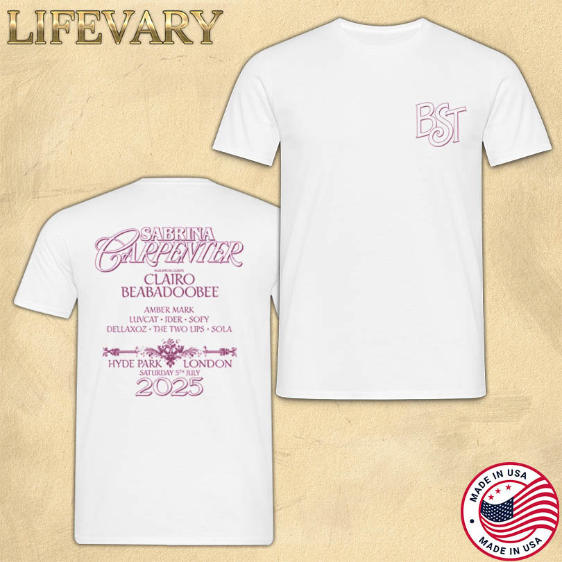 BST Hyde Park Sabrina Carpenter 5th July 2025 Event T-Shirt