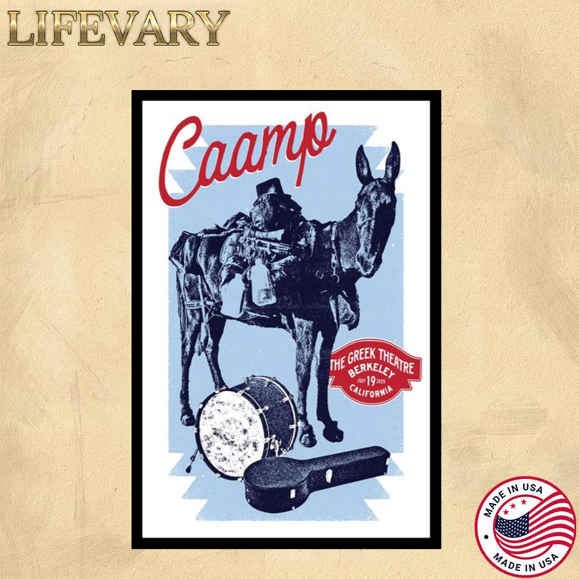 Caamp Live Tour Poster Greek Theatre UC Berkeley July 19 2025