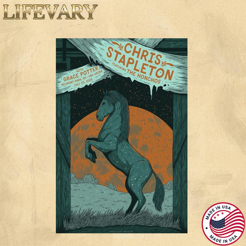 Chris Stapleton 2025 Poster UBS Arena Belmont Park NY Show