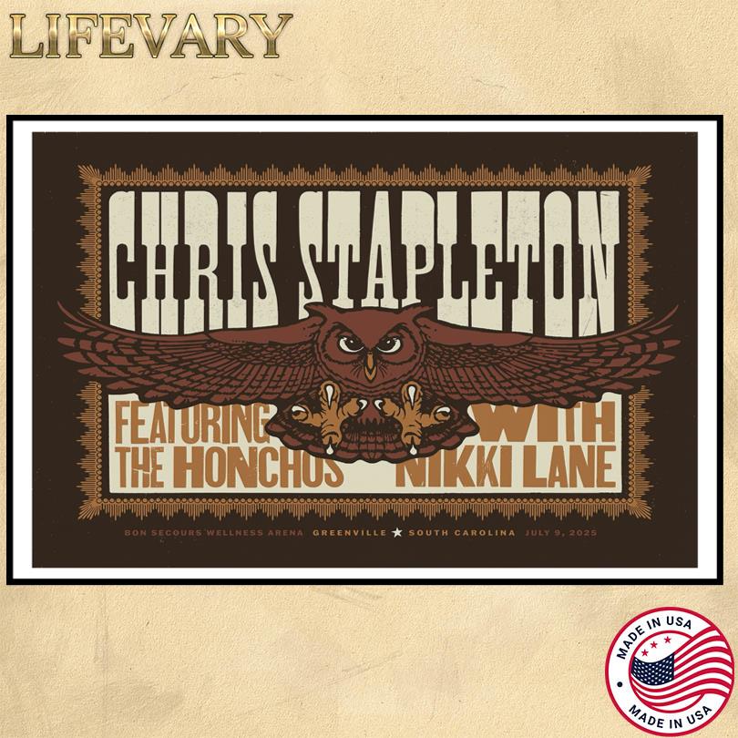 Chris Stapleton Poster – Bon Secours Arena 2025