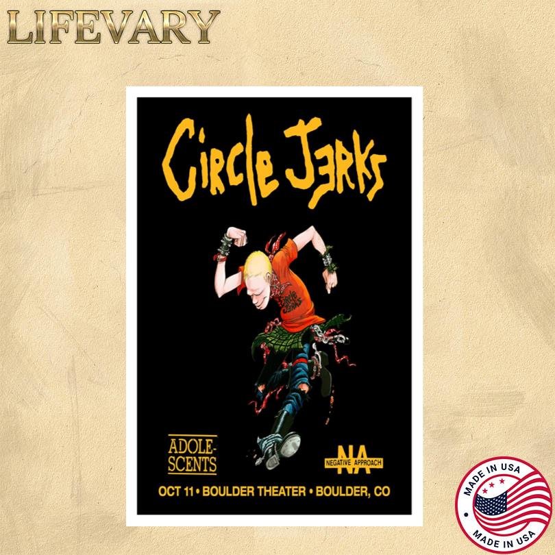 Circle Jerks Live Tour Boulder Theater October 11 2025 Poster