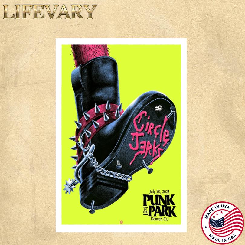 Circle Jerks Poster – 2025 Punk In The Park Tour Denver CO