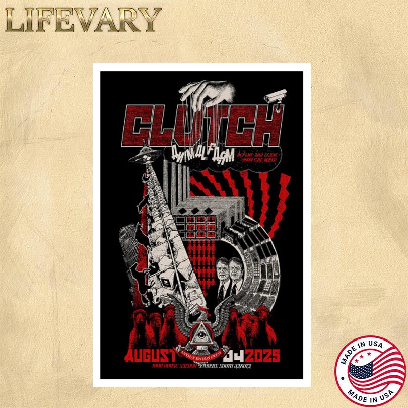 Clutch Tour Poster Sturgis SD Iron Horse Saloon August 4 2025 Show