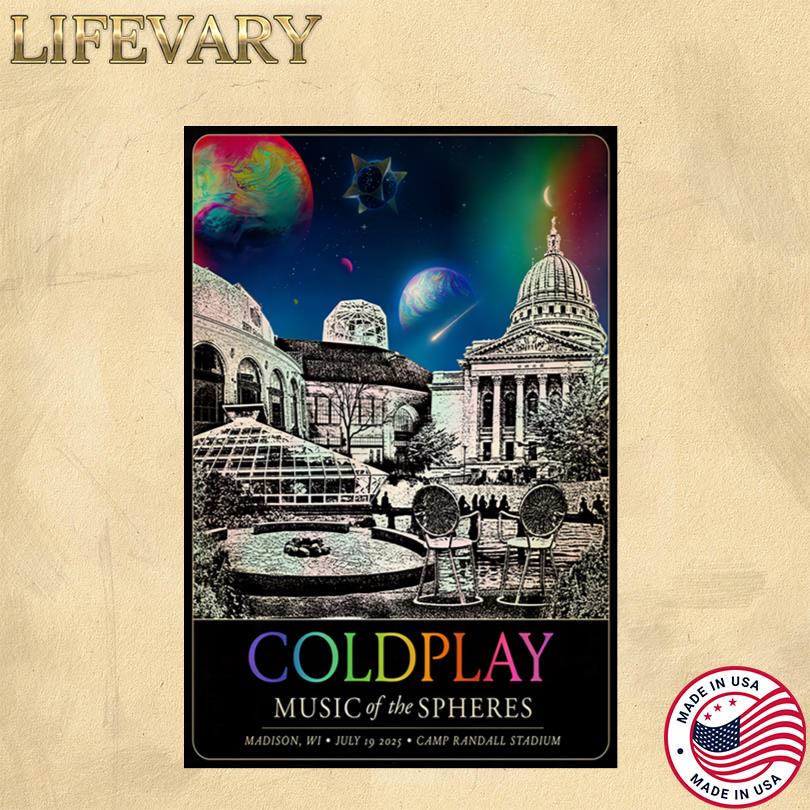 Coldplay Concert Event Madison WI July 19 2025 Poster