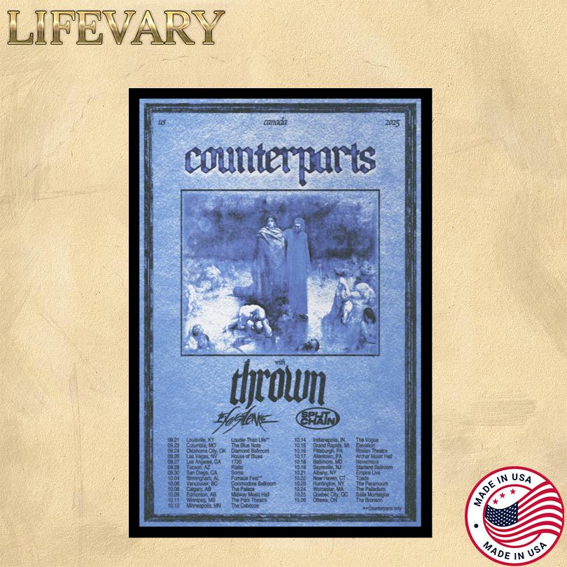 Counterparts US Tour 2025 Poster