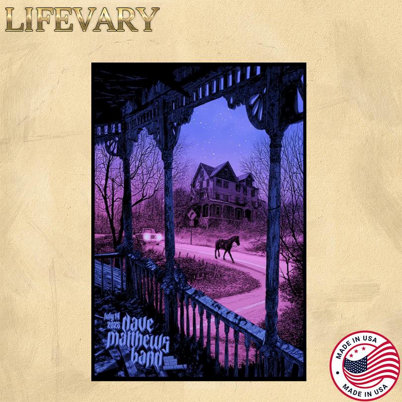 Dave Matthews Band Live Tour July 19 2025 Saratoga Springs NY Poster