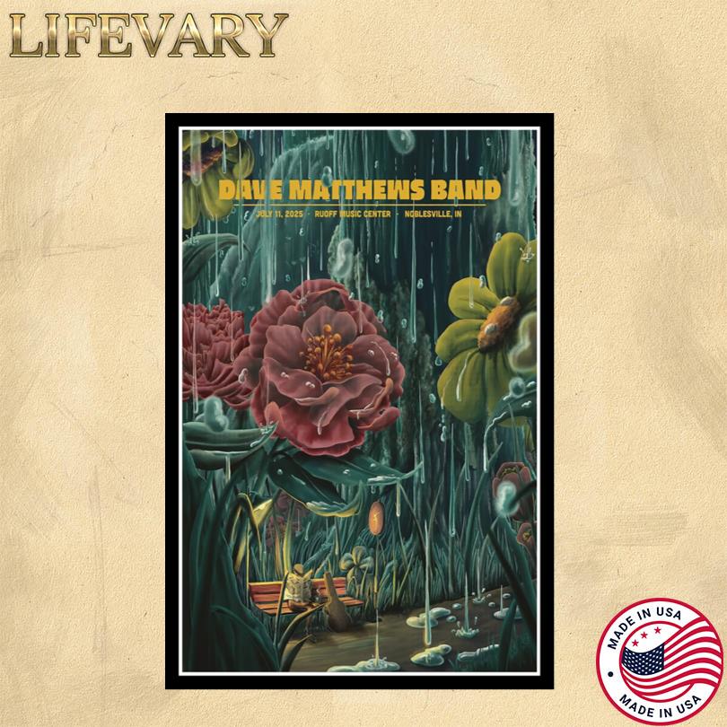 Dave Matthews Poster – 2025 Tour Souvenir Noblesville, IN