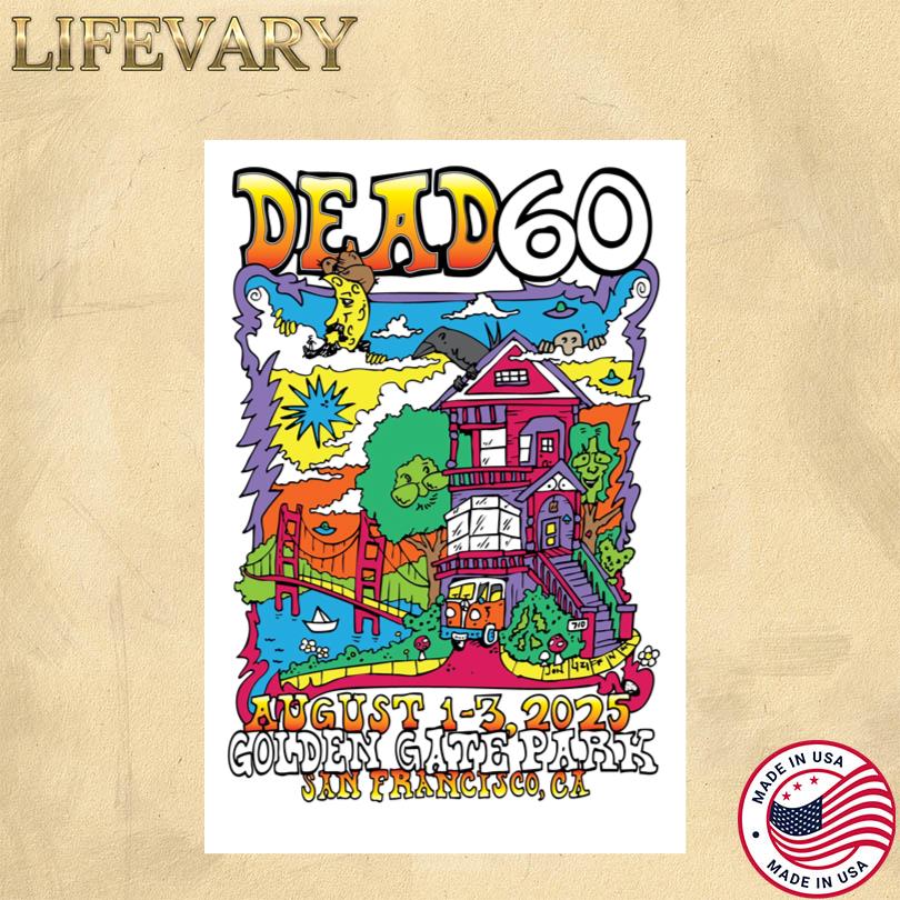 Dead and Company Live Tour Golden Gate Park San Francisco August 2025 Poster