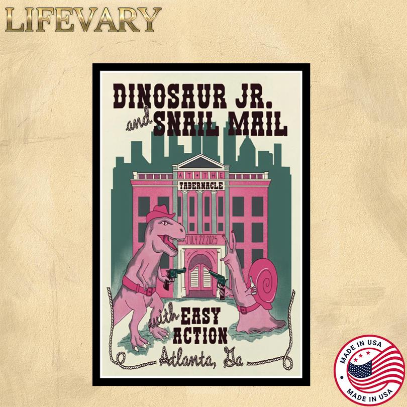 Dinosaur JR. And Snail Mail Atlanta GA 2025 Poster