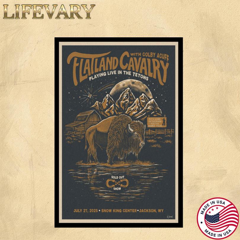 Flatland Cavalry Event Poster July 27 2025 Jackson WY