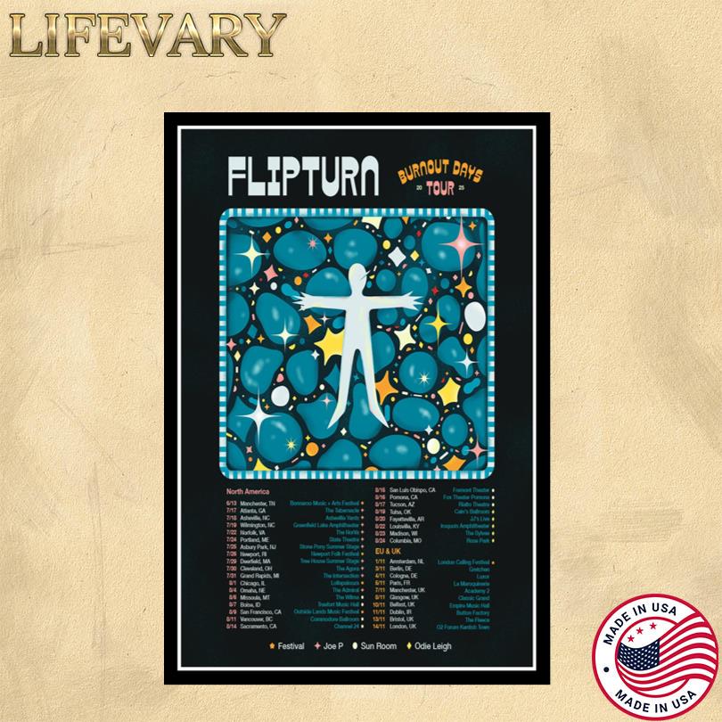 Flipturn Burnout Days Tour 2025 Poster