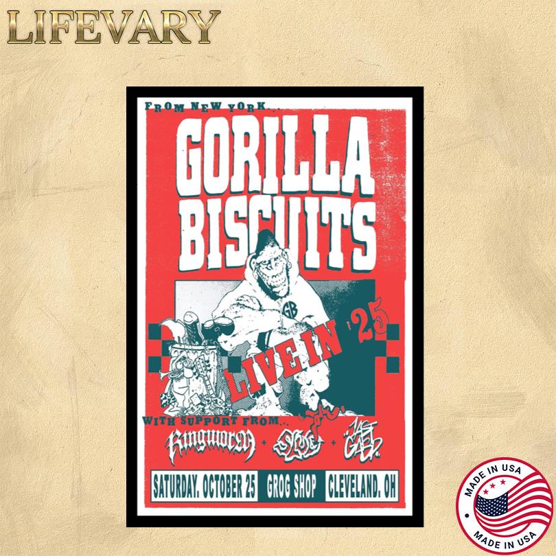 Gorilla Biscuits Live Show Cleveland Ohio October 25 2025 Poster