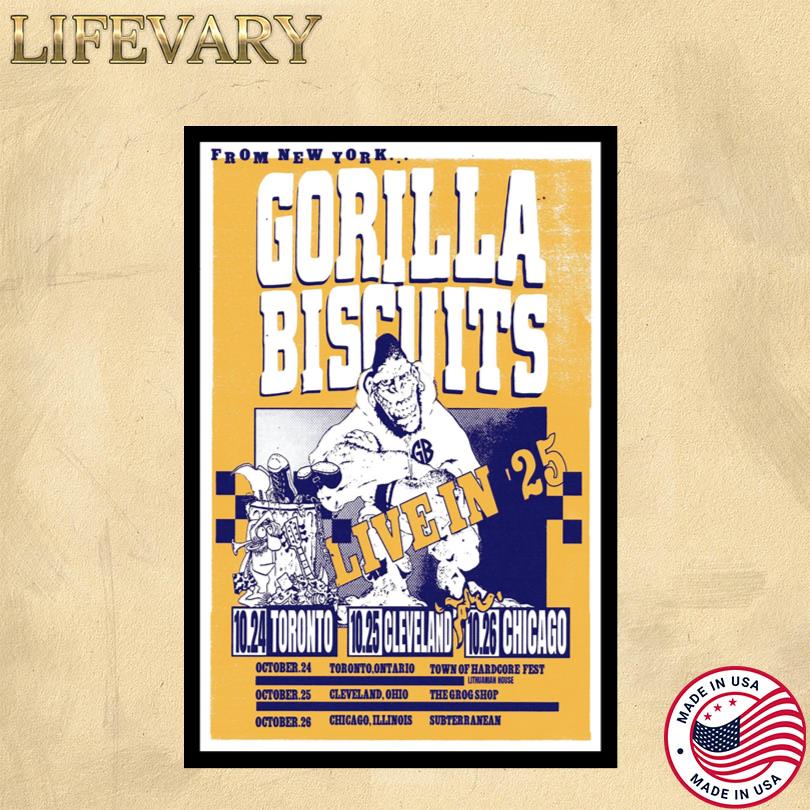Gorilla Biscuits October 2025 Show Poster