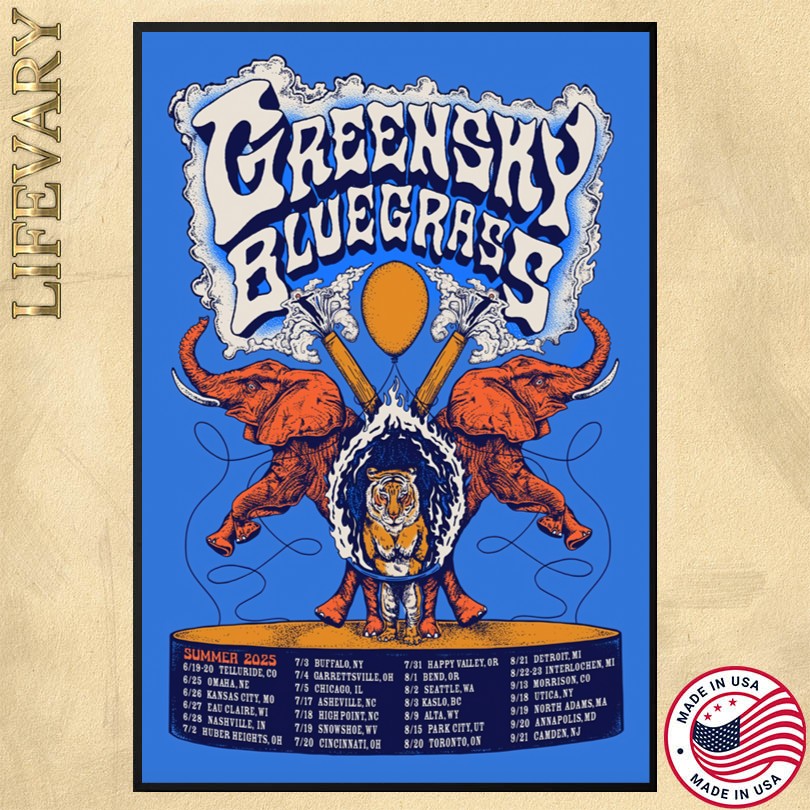Greensky Bluegrass 2025 Summer Tour Poster