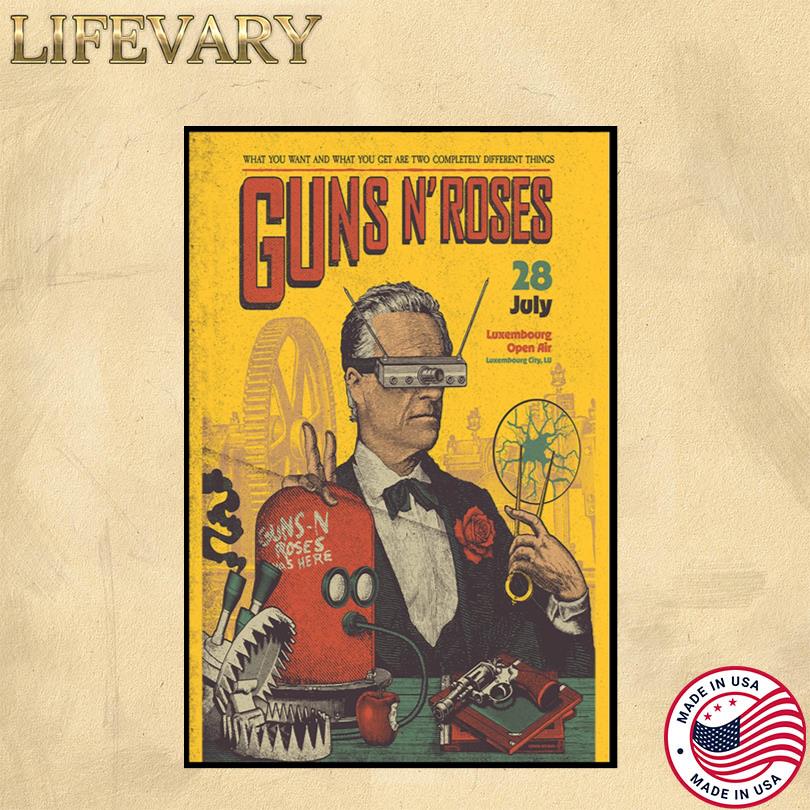 Guns N\' Roses July 28 2025 Luxembourg LU Tour Poster