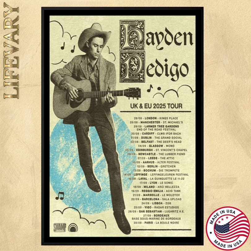 Hayden Pedigo UK & EU 2025 Tour Poster
