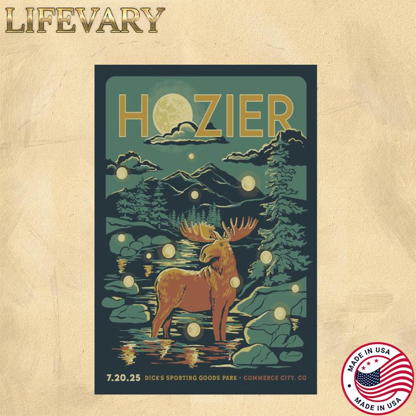 Hozier Show in Commerce City CO Dicks Sporting Goods Park July 20 2025 Poster