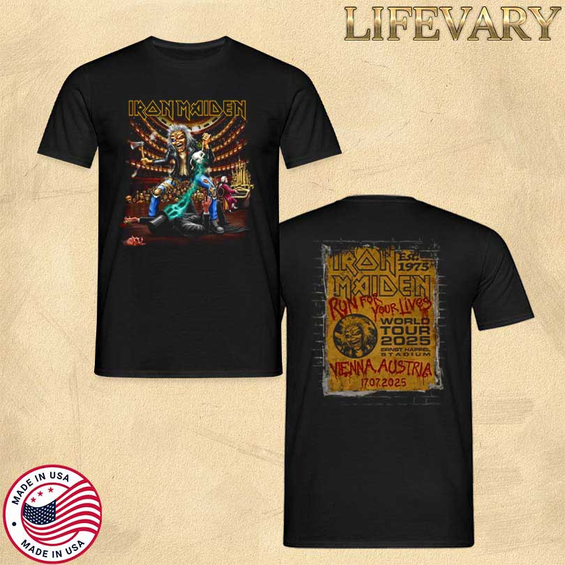 Iron Maden 17 07 2025 Vienna Austria Tour Shirt