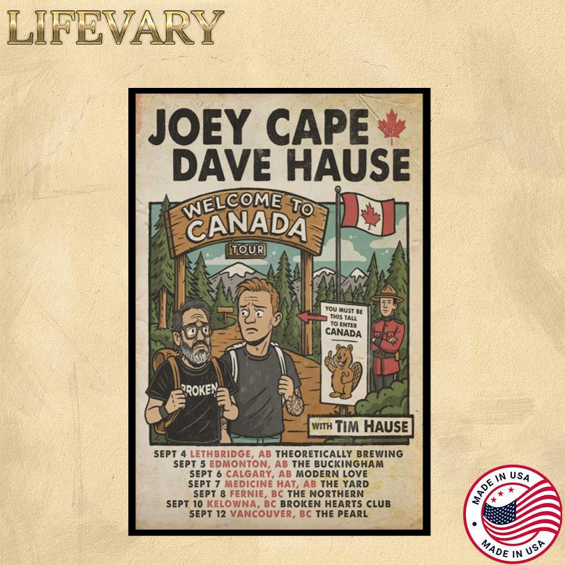 Joel Cape Dave Hause Canada Tour 2025 Poster