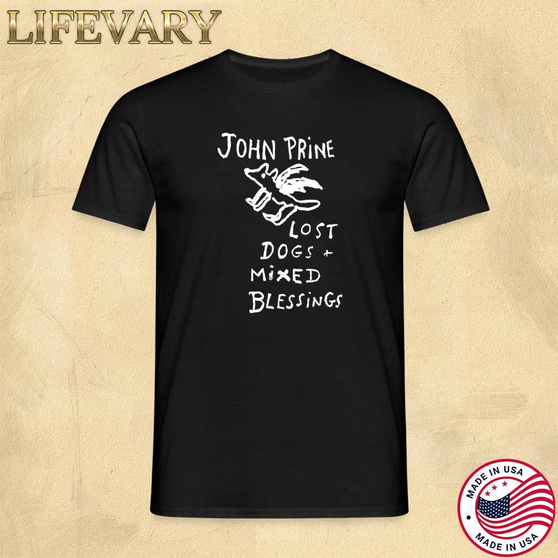John Prine Lost Dogs & Mixed Blessings Throwback T-Shirt