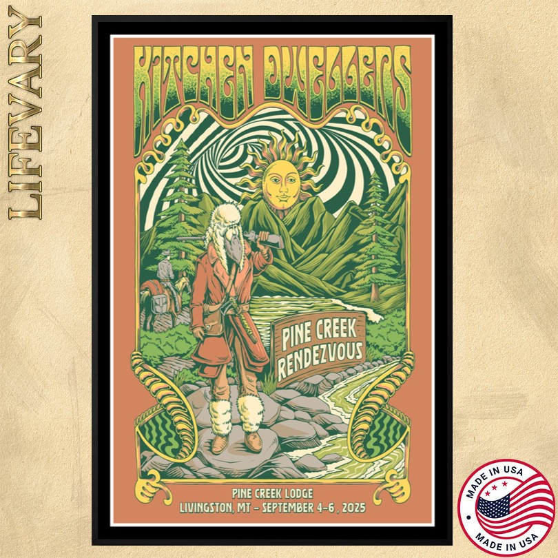 Kitchen Dwellers September 4-6 2025 Pine Creek Lodge Livingston MT Poster