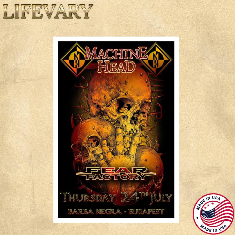 Machine Head Concert Event Budapest Hungary July 24 2025 Poster