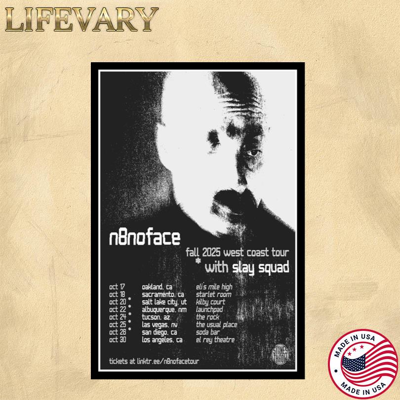 Must-Have Poster – N8NOFACE West Coast Tour Fall 2025