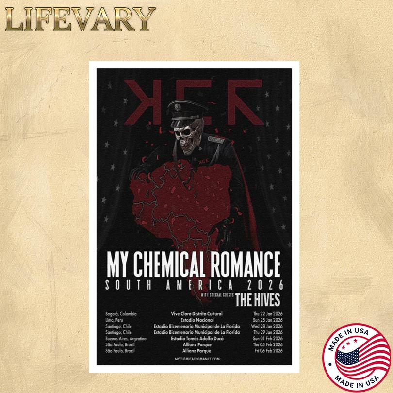 My Chemical Romance in South America 2026 Event Poster