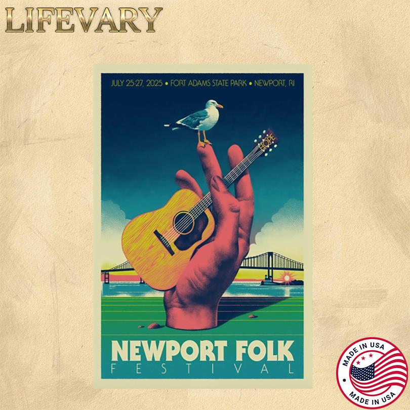 Newport Folk Festival Event Poster July 25 27 2025 Newport RI