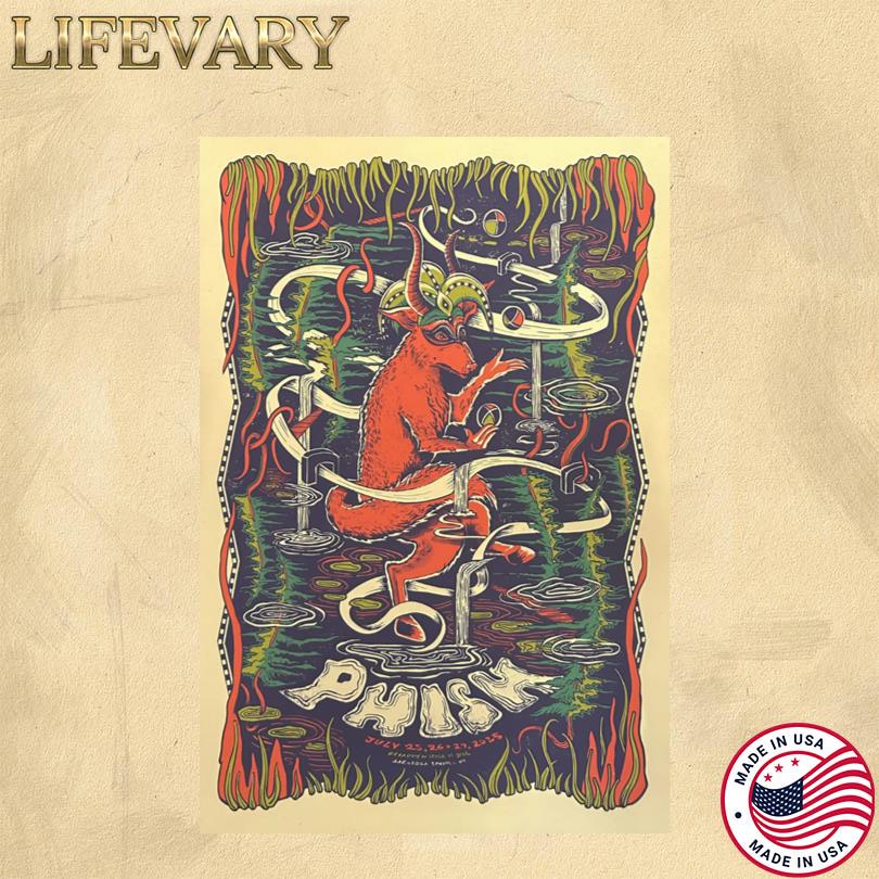Phish July 25 26 2025 Saratoga Springs NY Tour Poster