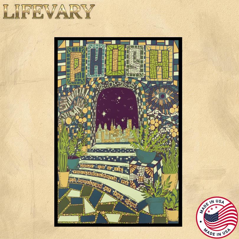 Phish Poster – 2025 Tour July 15–16 Philadelphia PA