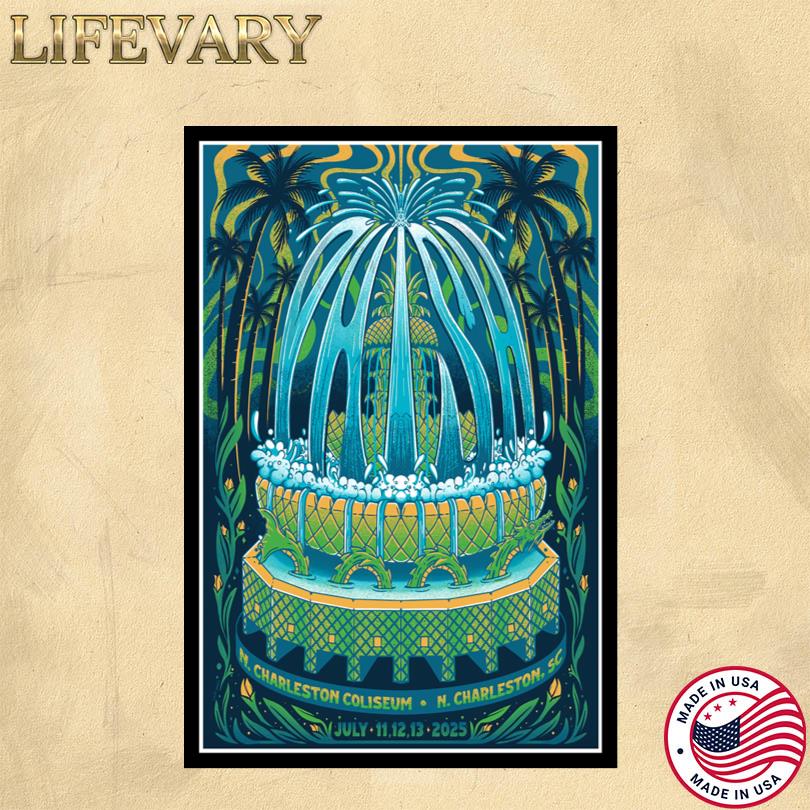 Phish Tour Poster – South Carolina July 11 to 13 2025