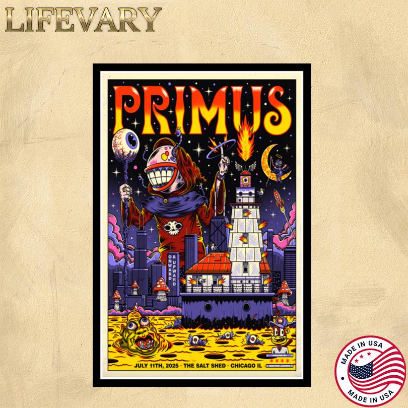 Primus 2025 Poster – Chicago IL Tour Stop