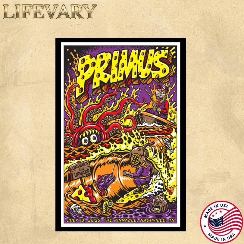 Primus Event Poster – July 13 2025 The Pinnacle Nashville Tennessee