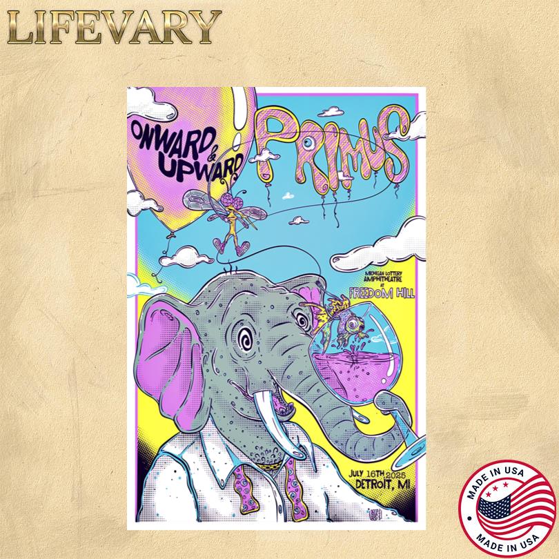 Primus Poster – Michigan Lottery Amphitheatre at Freedom Hill 2025