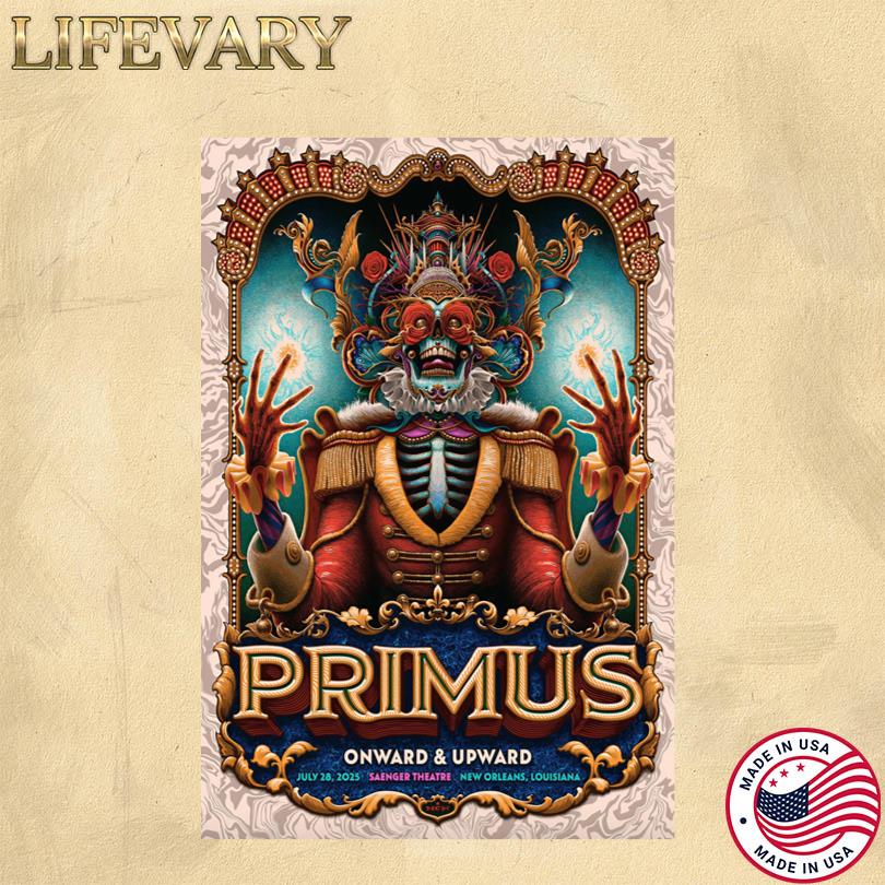 Primus Show Poster July 28 2025 Saenger Theatre LA