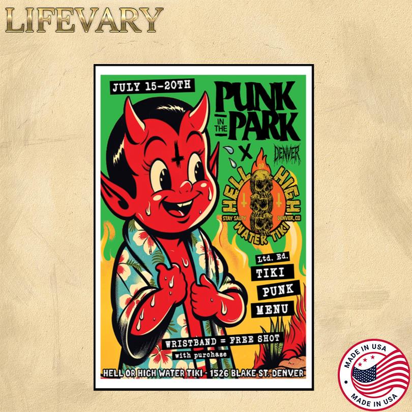 Punk In The Park Poster July 15–20 2025 – Denver, National Western Stockyards